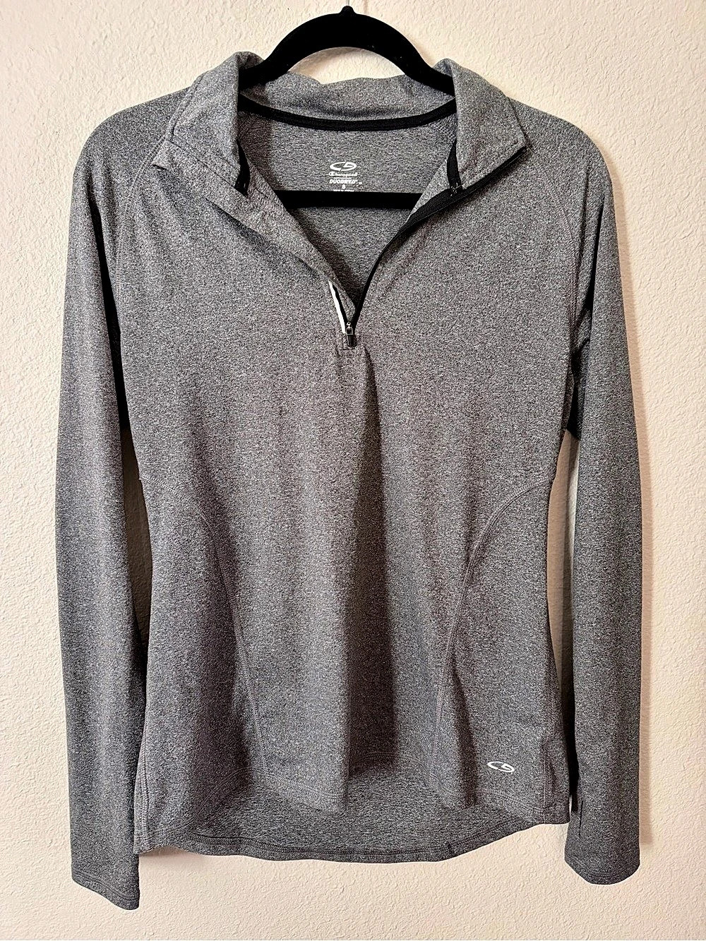 Champion Eco Hoodie Quarter Zip Gray Small Like New